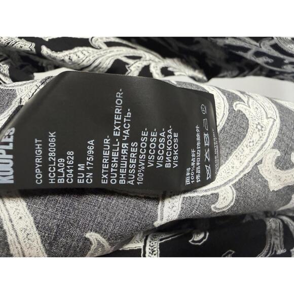 The Kooples Slim Fit Viscose Button Down Shirt Black Men’s Medium NWT - Picture 8 of 10